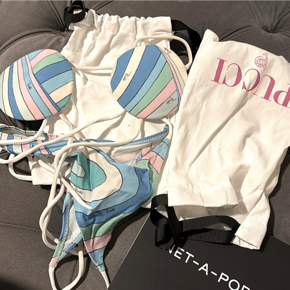 Pucci Striped Bikini Set